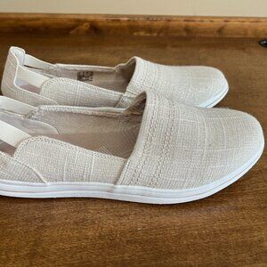 Clarks Womens Cloud Steppers Beige Glitter Casual Flats Size 11 61490605